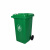 圣路欧C  垃圾桶绿色大号垃圾桶环保分类垃圾桶物业小区环卫室外户外酒店塑料带盖不挂车240H 720*580*985mm