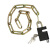 铁臣 链条锁防盗锁铁链锁链子锁大门锁推拉门锁 总长155cm粗4.5mm 