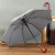 迦图鲮自动商务伞高尔夫雨伞木手弯炳男士直杆伞加logo雨伞广告伞 8k直杆63.5木弯柄深蓝色