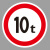 交通标志指示牌停车场限高限速限宽铝合金板反光膜安全道路标识牌 限制质量 1.2MM厚铝板直径60cm