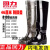 适用上海雨鞋加长高筒水靴男士工作防水鞋防滑雨靴钓鱼劳 8199黑色(加绒) 加高筒 42