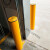 叉车防撞柱车间防撞柱柔性塑料固定桩道路隔离立柱挡车杆分道口柱 货架护脚(H110mm)黄色