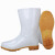 白色雨鞋耐油耐酸碱卫生靴牛筋底水鞋防滑白色工作雨鞋     3天 平底中筒雨鞋 37