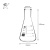 三角烧瓶小口50 150 200 250ml三角瓶锥形瓶实验室锥形烧瓶 小口250ml