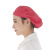 纺织女工帽加厚帽子车间工作帽白色帽工厂防尘卫生帽透气  松紧 大红色