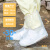 一次性雨鞋鞋套下雨天防水防滑透明塑料加厚耐磨脚套防雨高筒长筒 30只透明短筒短筒款*防水防泥/ 均码