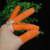 加厚防滑水耐磨乳胶手指套橡胶防护点钞数钱劳保胶工业手指头套 【橙色】中号10个装