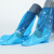 莱文格（LEVENGER）漂流户外防水一次性鞋套 高筒雨天骑行防滑加长厚款一次性雨鞋套 鞋型鞋套(一只价)(白色蓝色随机发) 常规