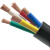 软电缆护套线RVV2 3 4 5芯4 6 10 16平方国标三相四线五线铜阻燃 3芯10平方1米