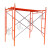 加厚活动龙门架脚手架 建筑装修广告门式移动脚手架 红色门式大架+2横板 宽度1.26米