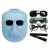 澳颜莱电焊面罩焊工眼镜防护专用头戴式氩弧焊烧焊护脸防烤面具焊帽 pp透气面罩+3色眼镜(送绑带)