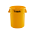 THOR工业风ins高颜值可爱垃圾桶户外庭院绿植桶咖啡豆圆形储物桶 23L黄色桶不含盖 33.5*38.7cm