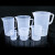 安达通 刻度杯 实验室塑料烧杯实验室器皿塑料量杯 2000ml2个 