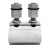 西勒 铝合金管卡 CLE50-240 双头螺母 (银色) 50-240mm² 单位:个