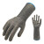 长款不锈钢钢丝手套食品级防切割肉食金属铁劳保防割手套5级 银灰一只