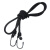 贝傅特 弹力绑绳 捆绑行李货物加粗绳韧性好尼龙绳打包绳 黑色1.2米双铁钩绳