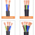 金龙羽国标RVV电缆线2芯3芯4芯1 1.5 2.5 4 6平方电线护套线 RVV2*4平方黑色