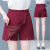 飞风灵品牌休闲西装短裤女夏季2024年新款高腰显瘦a字一体假两件 红色 26/s85-95斤