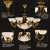 IGIFTFIRE全铜欧式云石吊灯别墅客厅灯复古餐厅灯卧室书房灯美式艺术铜灯具 16+8两层大吊灯 直径W160*H120CM