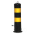 豪赛雷 警示柱 黑色贴黄膜 固定立柱防撞柱 隔离带防撞桩 黄黑可活动加厚款（114mm*500mm）