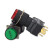 适用于一佳带灯按钮F16-11DN点启动复位自锁电源开关开孔16mm六脚分体式 红色 复位(按下放手回弹) 长方形J 24V 绿色