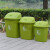 摇盖垃圾桶大容量304060户外物业带盖厨房商用特大号教室 绿色椭圆形