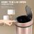 欧式创意智能垃圾桶卧室不锈钢感应分类垃圾桶礼品 10L 香槟金 塑料款(电池款) 12L