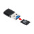USB3.0迷你高速MicroSD铝合金TF读卡器手机平板OTG内存卡支持512G 银色+苹果OTG转接头 USB3.0