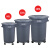 白云清洁 AF07501 大号圆形桶垃圾桶储物水桶物业用蓄水桶 带盖五轮底座168L