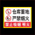 晗畅仓库重地严禁烟火提示警示牌消防安全工厂标识牌仓库房警告标志