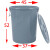 垃圾分类垃圾桶大号干垃圾湿垃圾户外圆形咖啡色棕色厨房物业 银灰色60升有盖