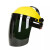 电焊面罩头戴式焊工防护面罩防冲击面屏防电焊眼镜氩弧焊帽 黄顶茶色