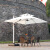 天鼎篷艺院子遮阳伞罗马伞 3*3米方形带灯+60KG大理石底座 卡其色