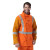 友盟（AP）AP-2730橙红色防火布配金黄色皮袖侧开胸焊服（加反光带） 橙色 M（身高1.65-1.7）