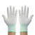 薄款PU涂掌涂指手套耐磨劳保工作防滑无尘涂层带胶尼龙透气 涂胶白色尼龙（1双） M