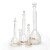 KAIJI LIFE SCIENCES容量瓶标准口具塞3.3高硼硅玻璃定量瓶细颈梨形瓶带检定证书白色透明10ml,100只1箱