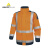 代尔塔404011荧光可视工作服防寒大衣款橙色+藏青色XXL码1件装