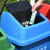 鸣固 ZJ4854分类塑料垃圾桶 摇盖式 户外环卫垃圾箱 办公摇盖桶 40L带盖绿色（厨余垃圾）