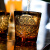 唐易手工菊纹玻璃杯 日式雕花琥珀杯 江户切子威士忌酒杯 富士山/琥珀绿 木质礼盒装 0ml 0只