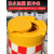 防撞桶筒高速公路道路隔离防撞墩路墩子路障水桶圆柱形警示反光桶 常规料滚塑92*90黑黄