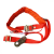 电工安全带爬杆加厚围杆式双保险单腰式腰带安全带国标高空保险带 红色板钩单保险