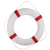 船用救生圈 2.5KG国标加厚款 常规款 实心塑料救生圈防汛大浮力 白色大号 外径72内径44