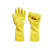 陆力安 橡胶手套 防水手套 加厚加长丁腈手套 一双价  黄色 