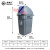 日曌垃圾桶大号户外摇盖式商用长方形加厚塑料厨房卫生间废纸桶 60L灰色废瓶桶