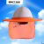 恒畅安全帽遮阳帽檐加大工地上干活用的太阳帽头盔遮阳板防晒男士 桔红色