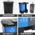 垃圾分类垃圾桶二合一小型双色桶脚踏带盖干湿分离商用可回收 16L双桶加厚蓝可回收+灰其他 需