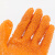 陆力安 手套 pvc浸塑手套 防护加厚磨砂手套 防水耐油耐酸碱 橘色1双 
