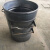 240L360L环卫挂车铁垃圾桶户外分类工业桶大号圆桶铁垃圾桶大铁桶 绿色 1.5mm厚带轮无盖