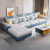 梵晟豪2024新款沙发两用乳胶免洗科技布艺现代简约家用客厅多功能 海绵款 两件套