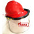 LNG加气站耐低温防护面屏防雾防飞溅面罩液氮防冻面屏冲击安全帽 红色头盔+面屏+支架